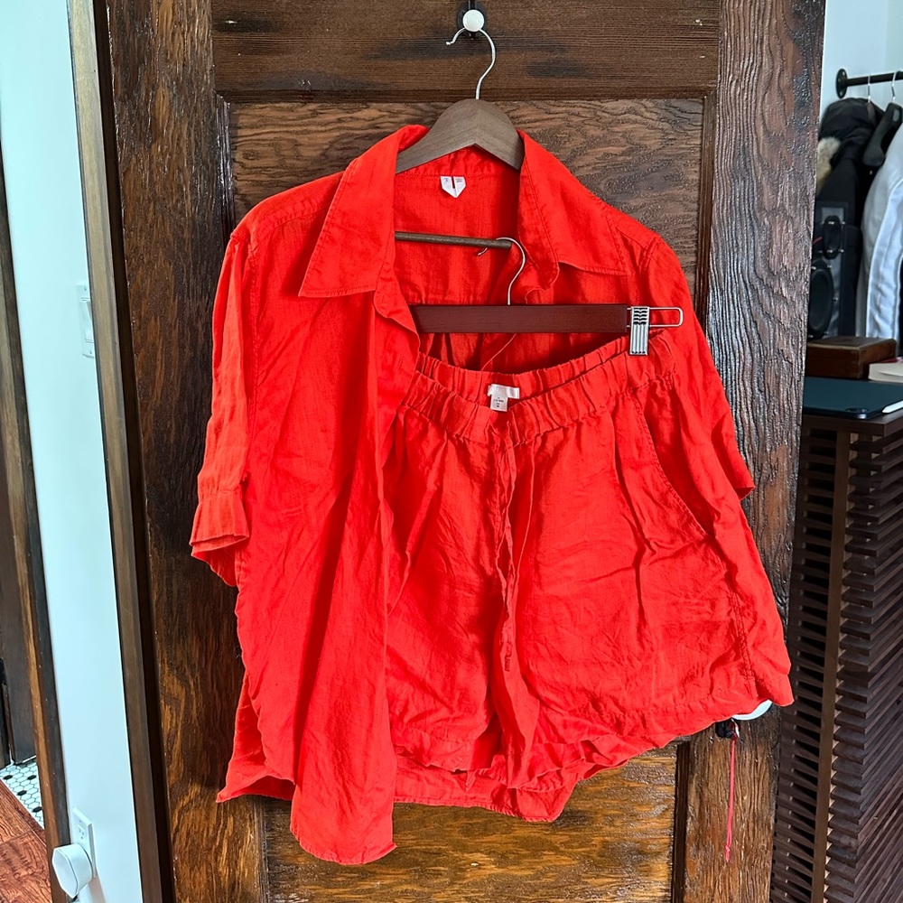 ARKET ORANGE LINEN SET